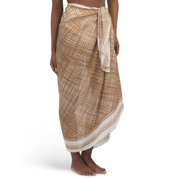 RAG & BONE Tan Multi Kaia Sarong Cover-up - Picture 1 of 2